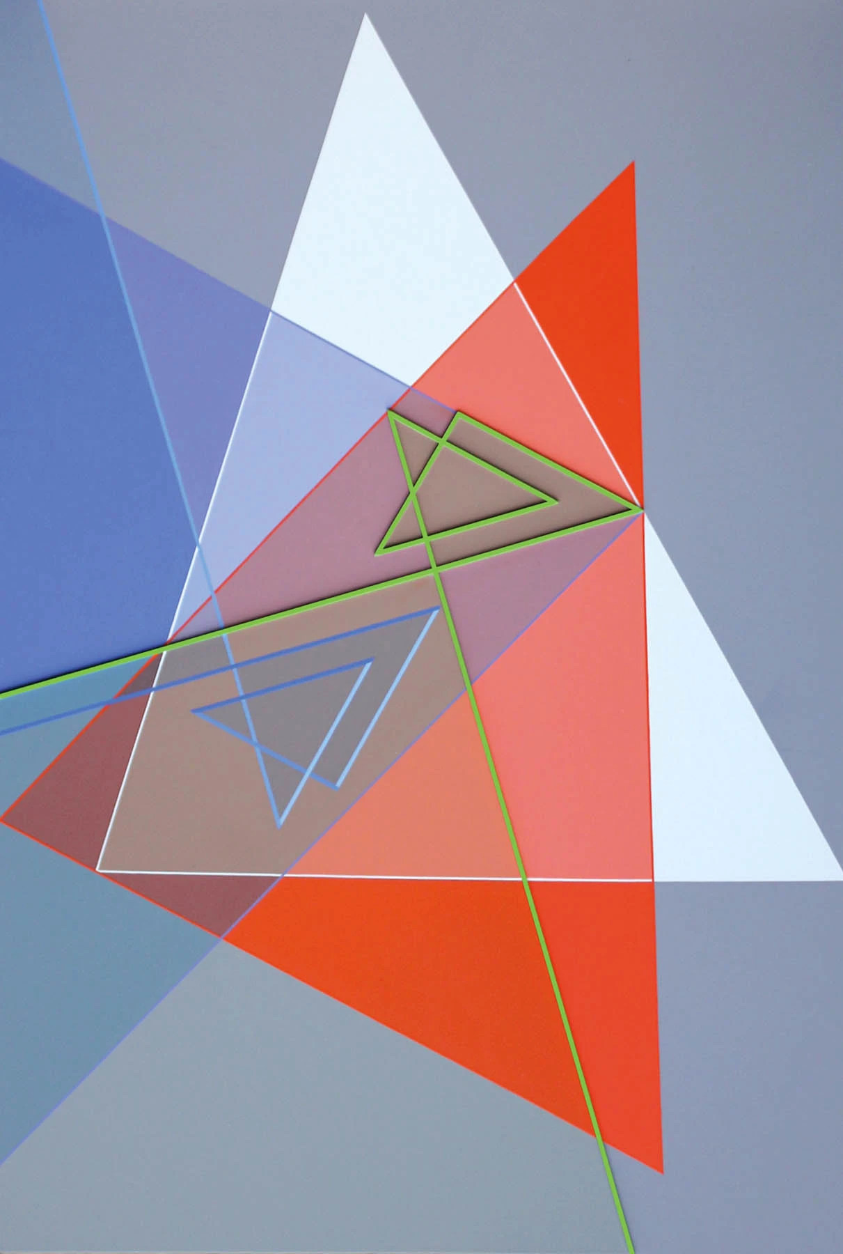 33 Relief Ligne Descriptive Vert Bleu 39 5x59 5cm Acrylique Sur Dibond 2014