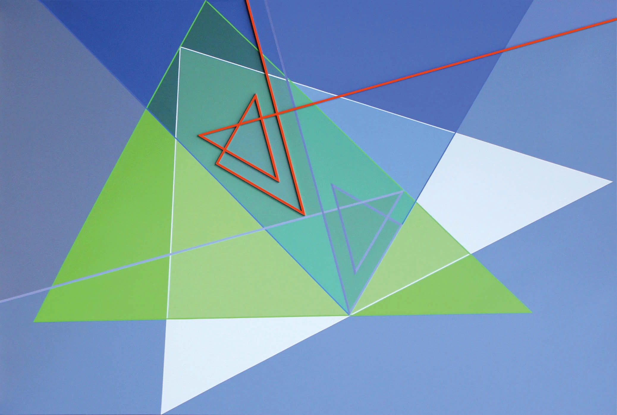 34 Relief Ligne Descriptive Rouge Violet 39 5x59 5cm Acrylique Sur Dibond 2014