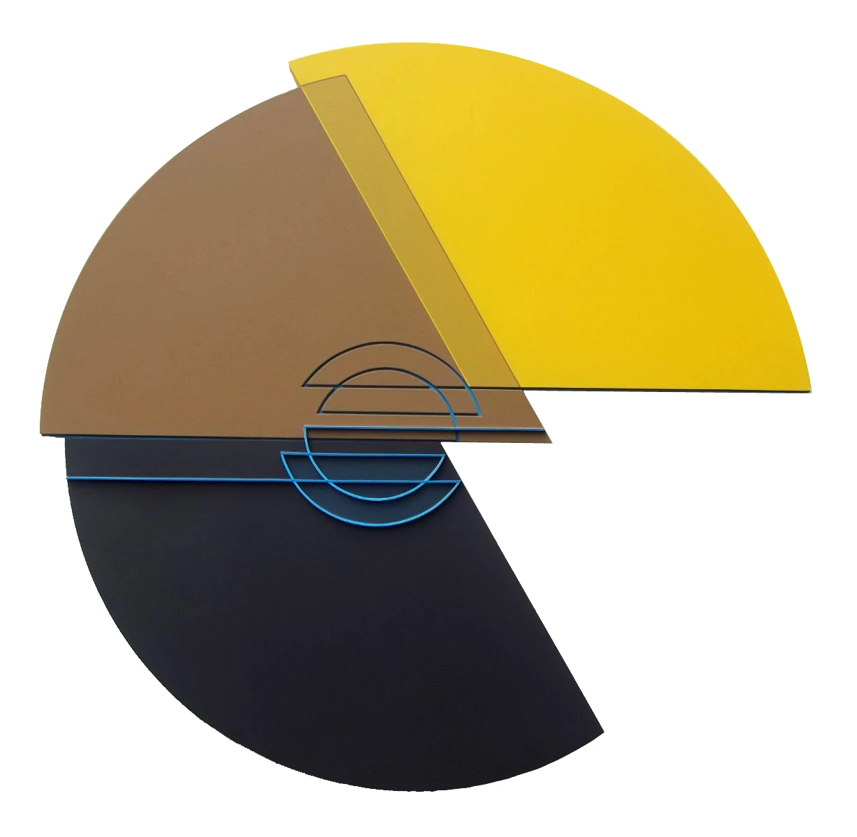 39 Relief Ligne Descriprive Bleu Acrylique Sur Pvc 59 5x59cm 2011