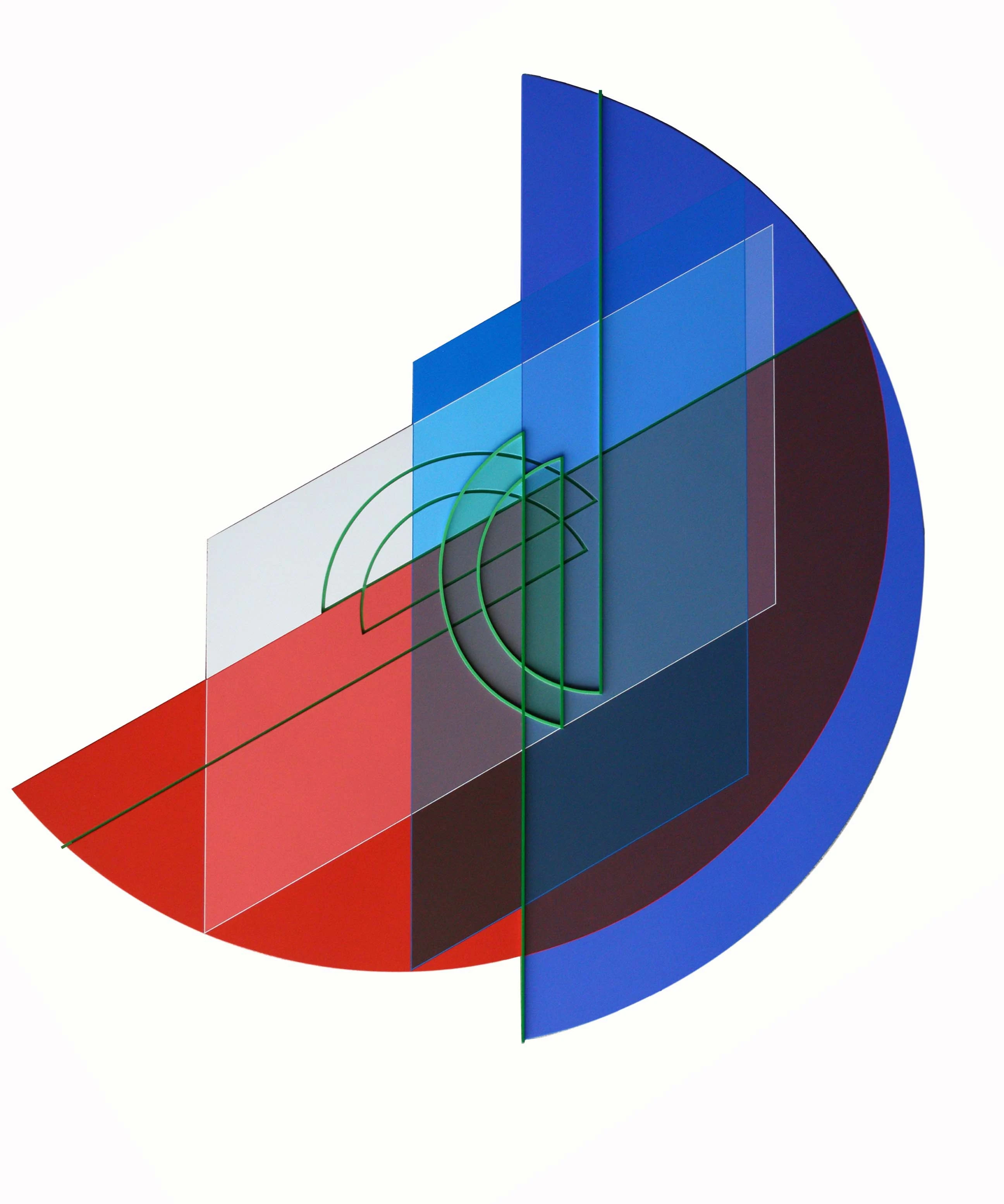 54 Relief Descriptive Vert Acrylique Sur Pvc 101 5x101 5cm Paris 2009 10