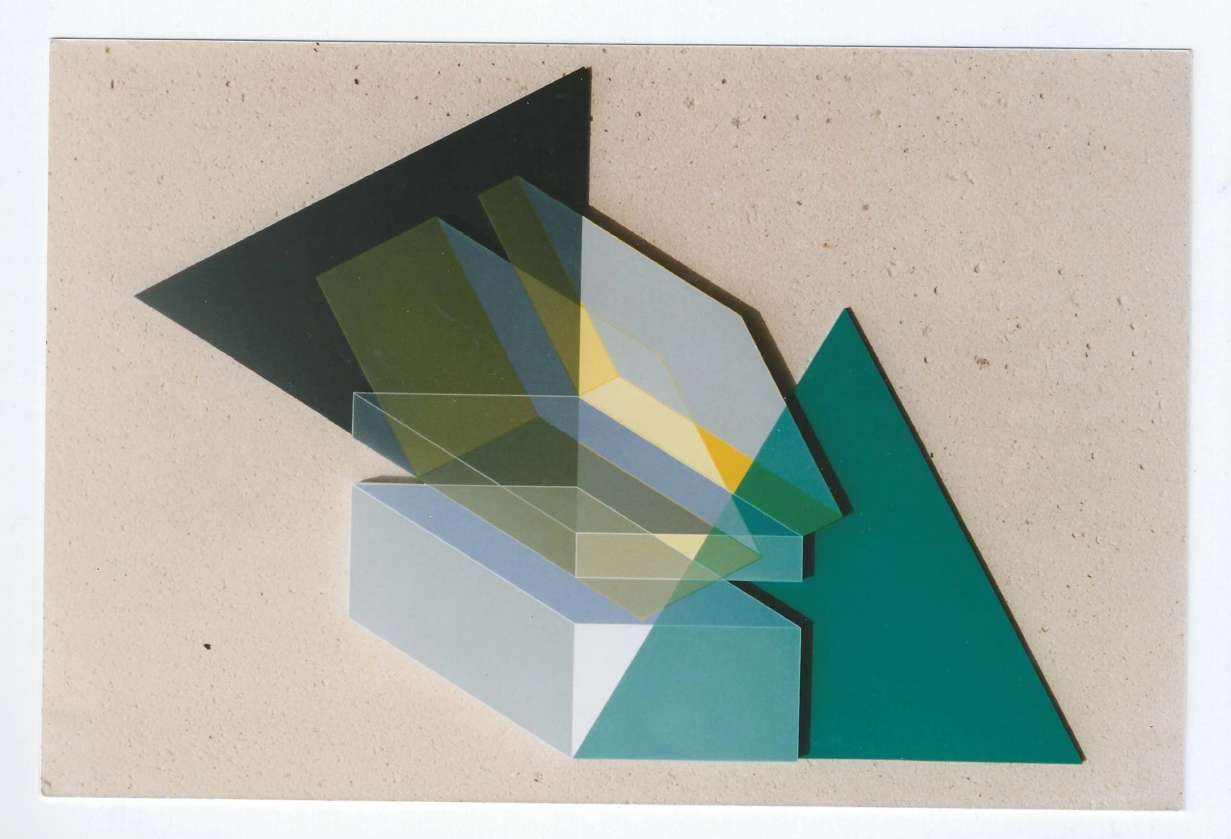 56 Relief Descriptif Jaune Blanc Acrylique Sur Pvc 72x129cm 1997