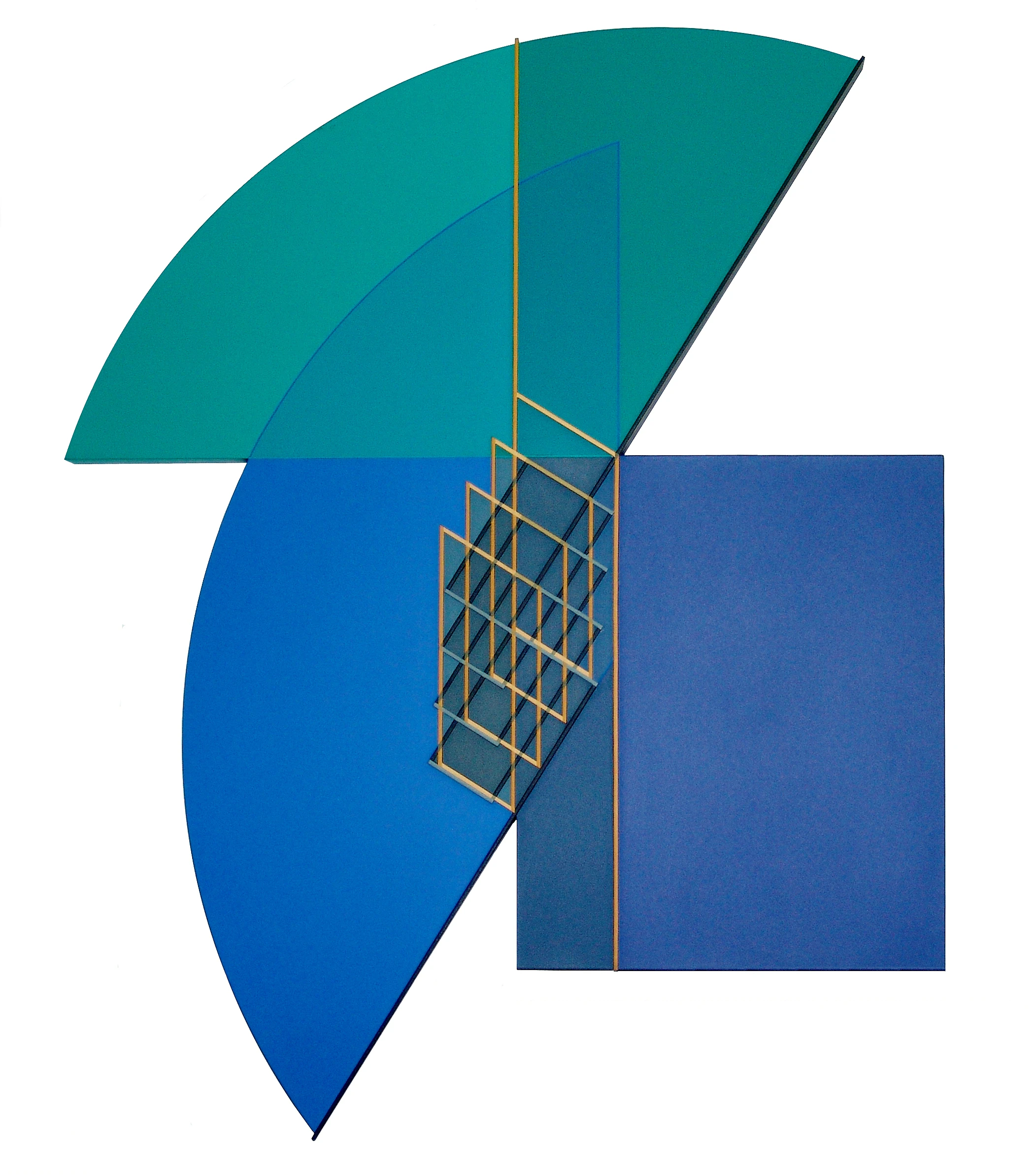 57 Relief Ligne Descriptive Ocre Noir Acrylique Sur Pvc 63x78 2004