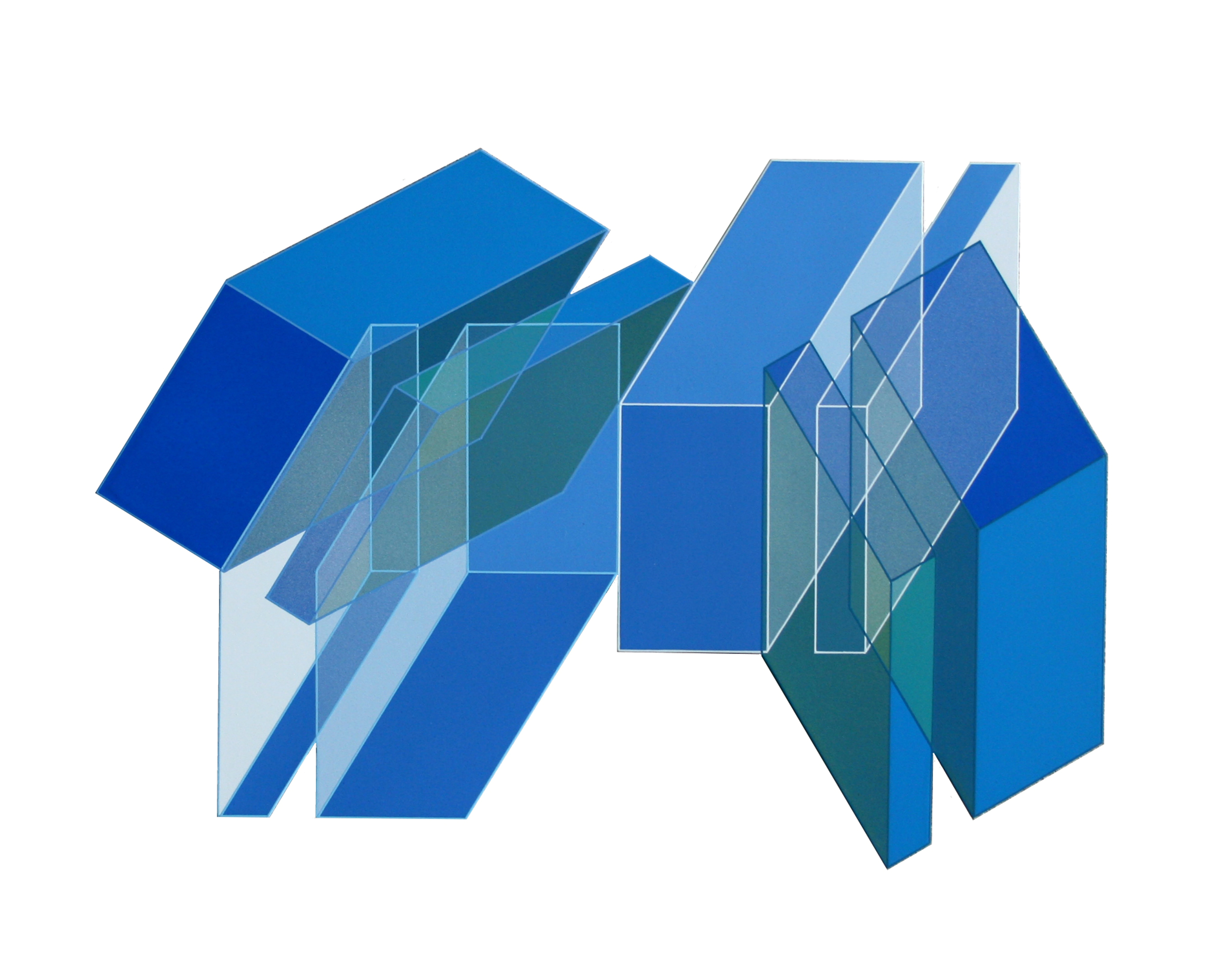 Construction Descriptive Blanc Vert Bleu Violet Acrylique Sur Pvc 37x26 Cm Paris 2008 Jpg