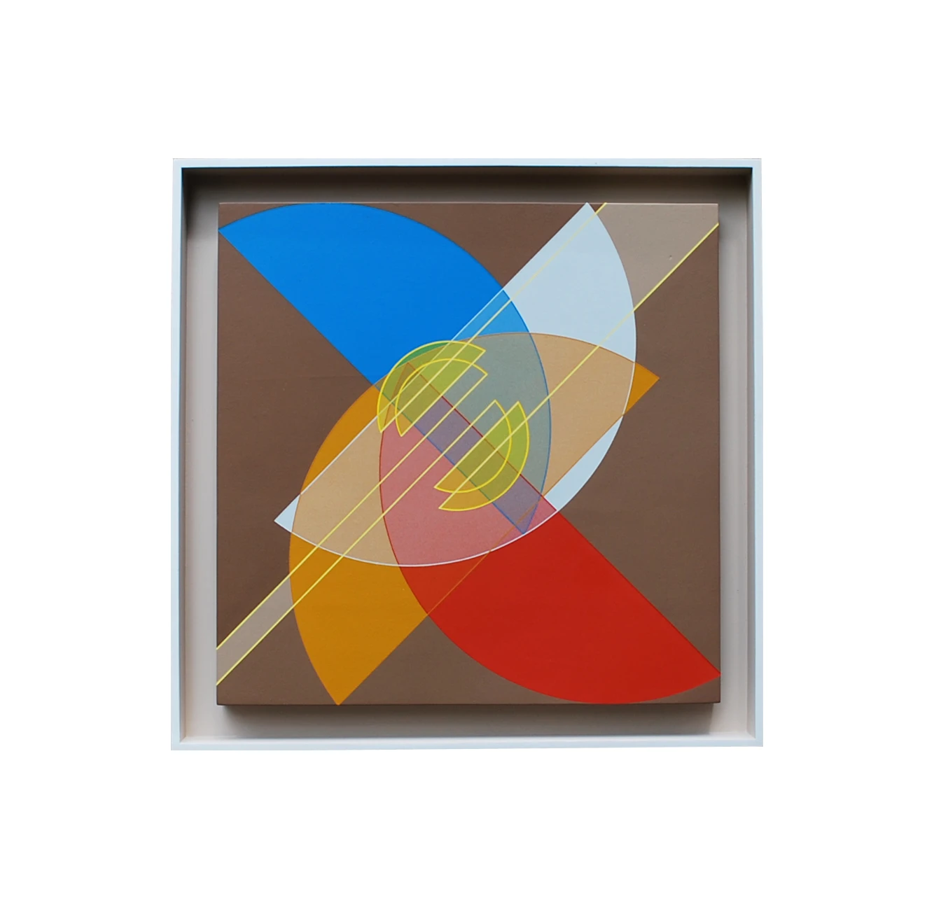 Construction Descriptive Jaune 51x51cm Paris 2012 Acrylique Sur Toile Sur Bois Jpg