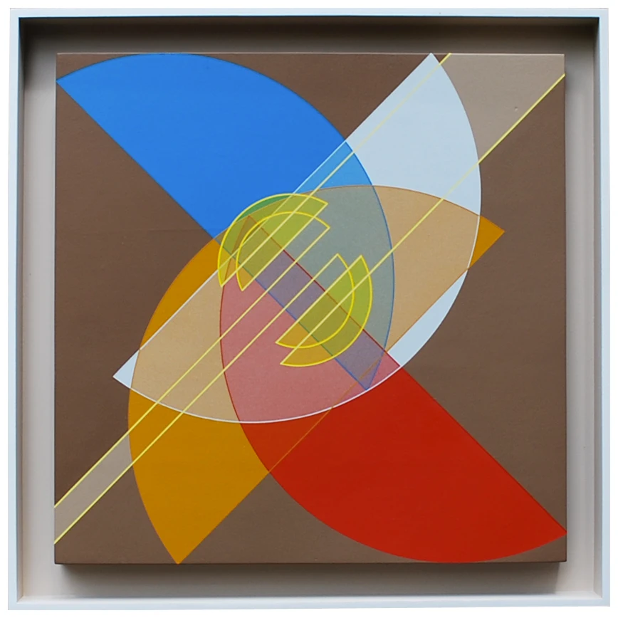 Construction Descriptive Jaune 51x51cm Paris 2012 Acrylique Sur Toile Sur Bois Edited Jpg