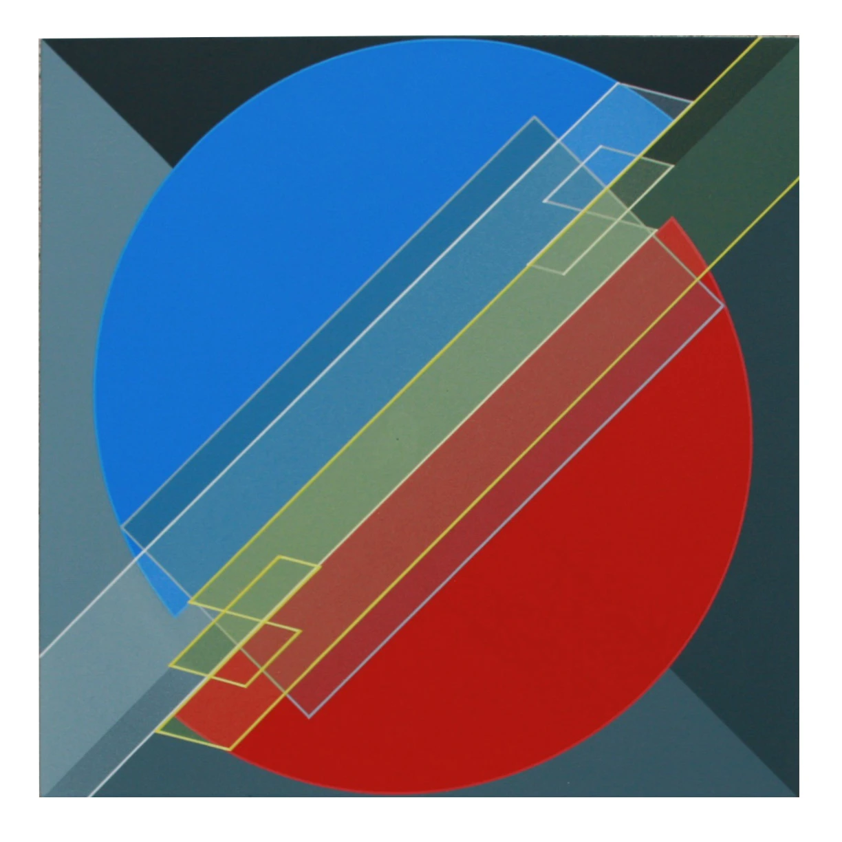 Ligne Descriptive Jeune Blanc 32 X 32 Cm Acrylique Sur Pvc 2009