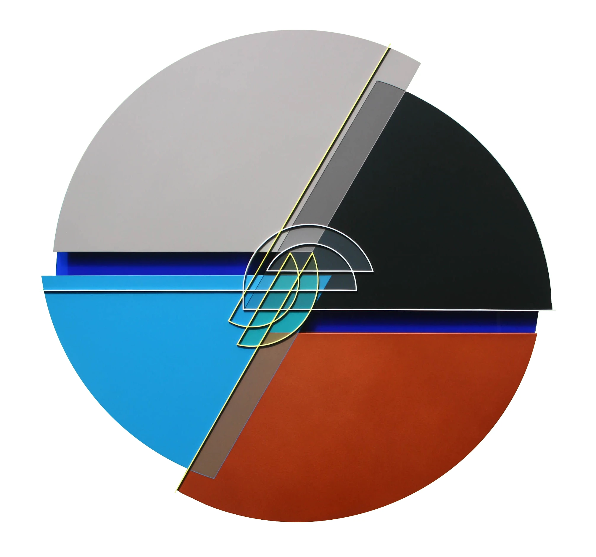 Relief Ligne Descriptive Blanc Jaune Paris 2008 Acrylique Sur Pvc 109x104 Cm