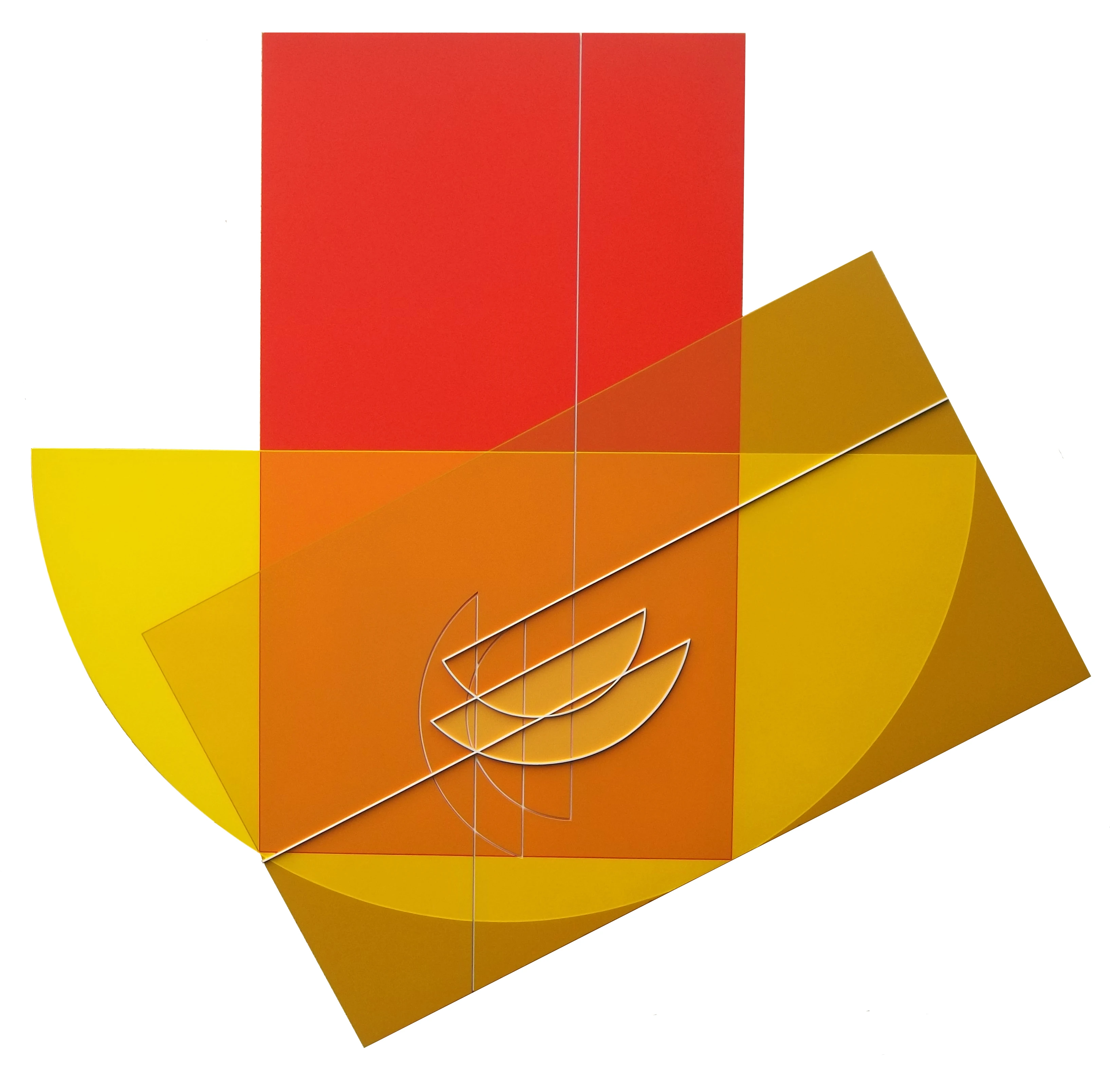 Relief Ligne Descriptive Blanc Acrylique Sur Pvc 100x105cm Paris 2011 Jpg