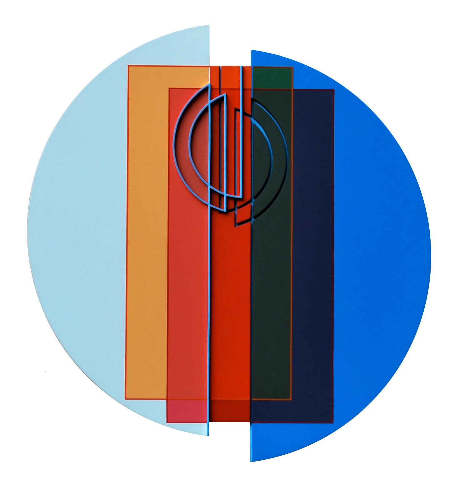 Relief Ligne Descriptive Bleu Clair Acrylique Sur Pvc Paris 2011 27 5cmx25cm