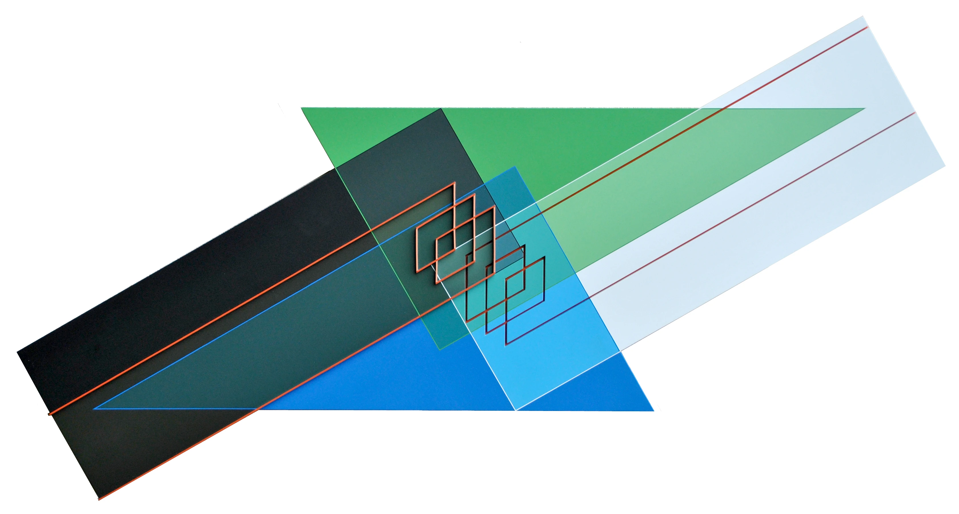 Relief Ligne Descriptive Rouge Acrylique Sur Pvc 100 5x52 Cm Paris 2012 