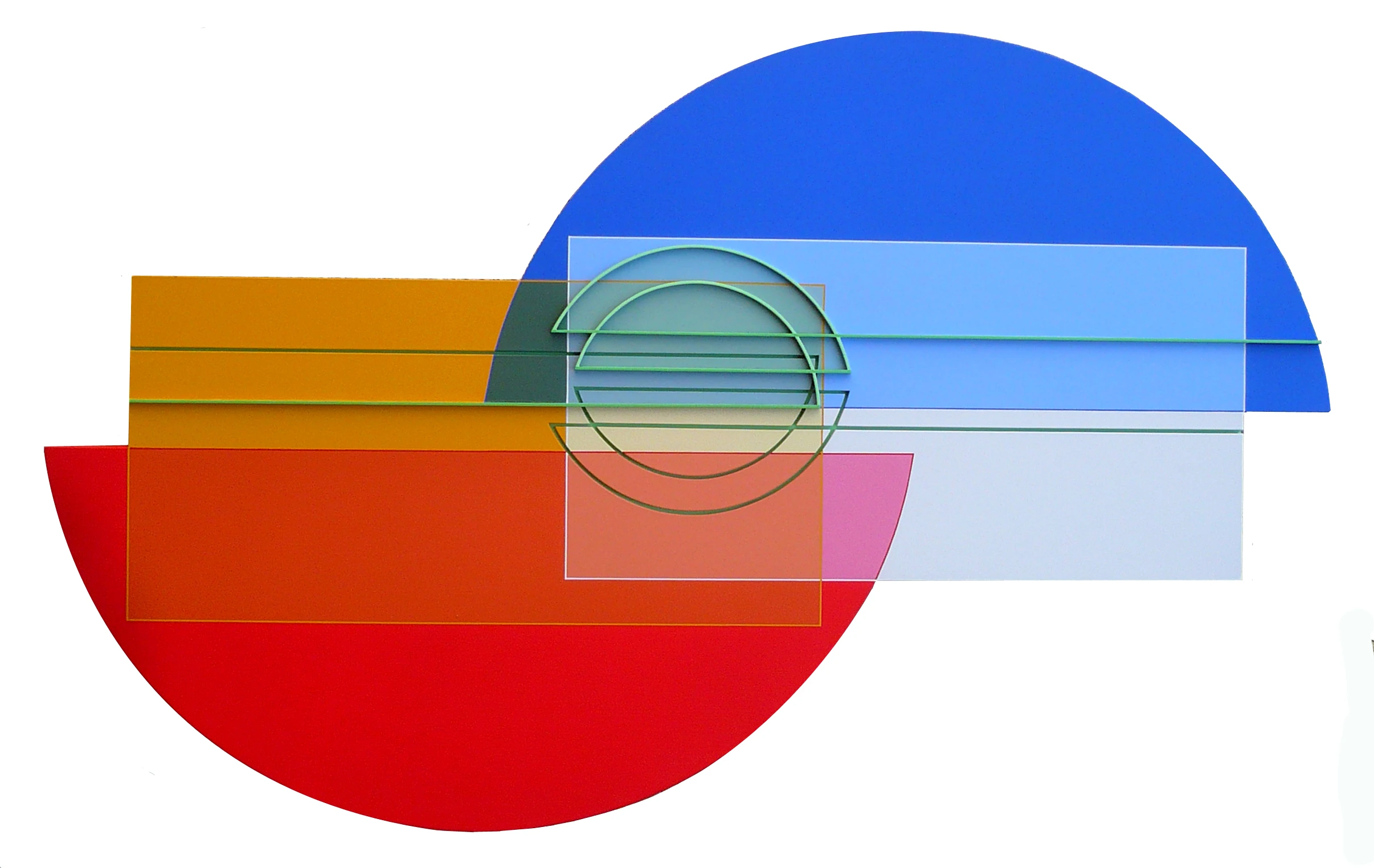 Relief Ligne Descriptive Vert 50x80cm Acrylique Sur Pvc 2011 Jpg
