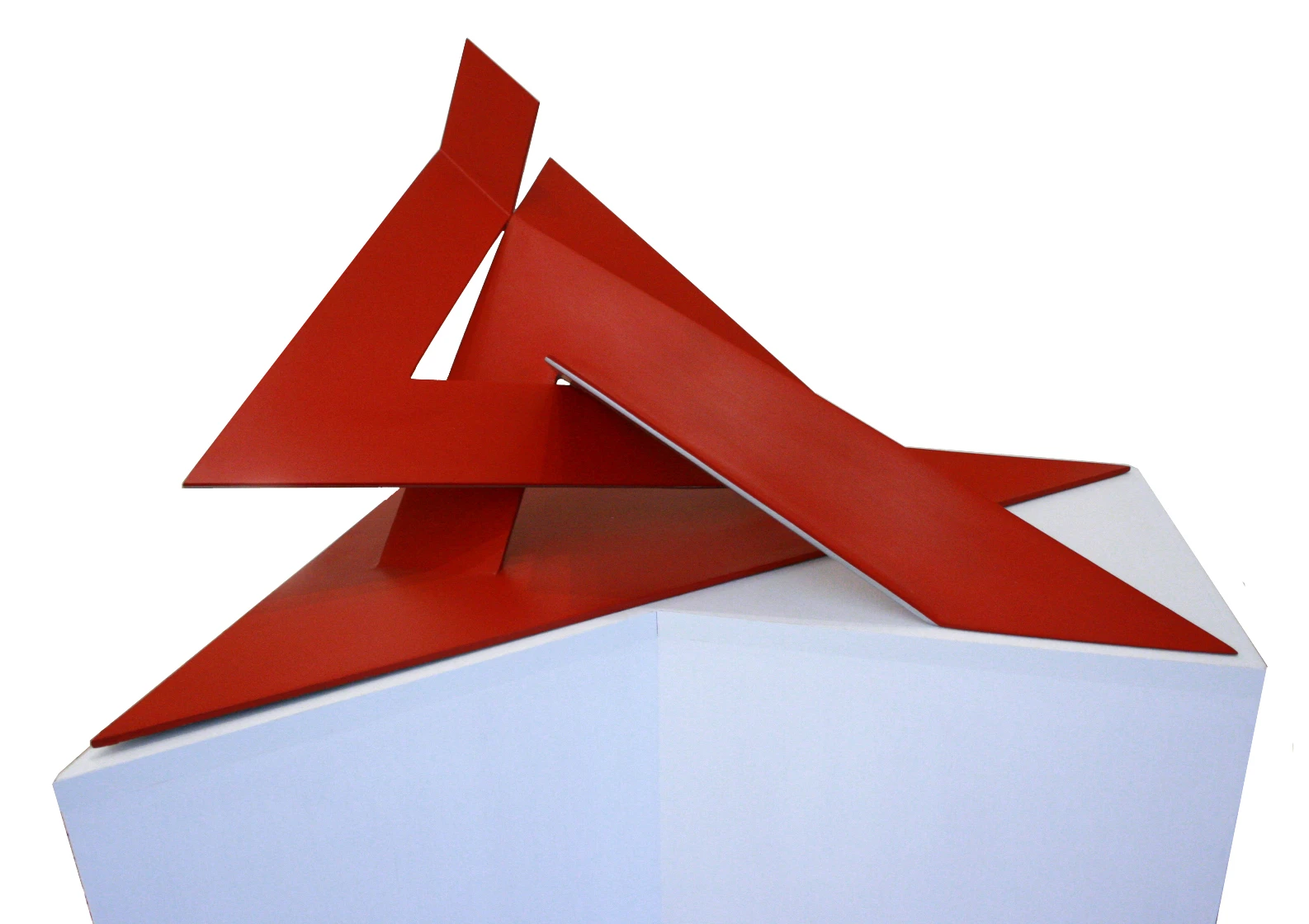 Triangles Rouges Aluminium Peint 36x63x63cm 2010