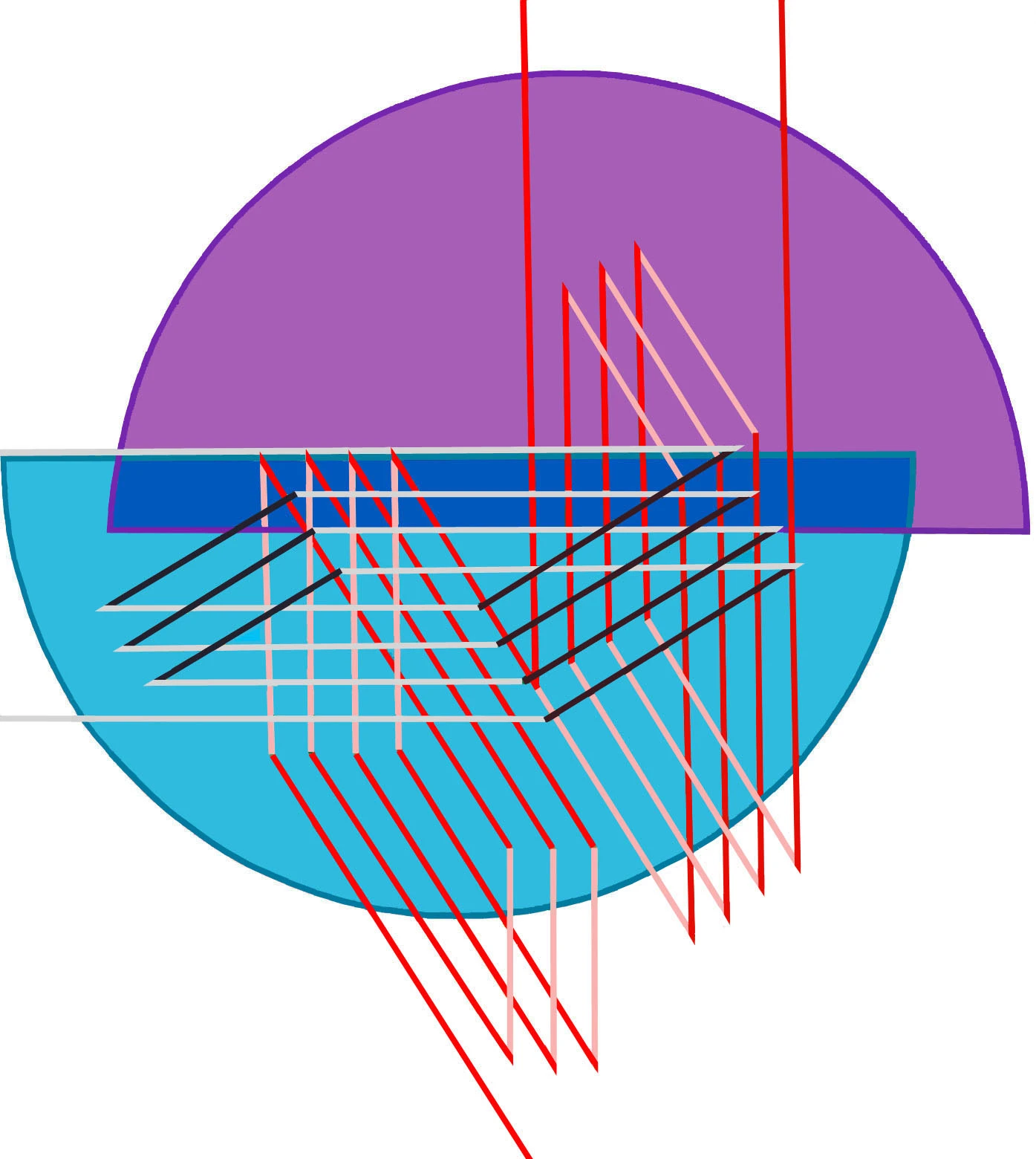 Ligne Descriptive Gris Rouge 30 X 30 Cm Encre Sur Carton Arches Paris 2005