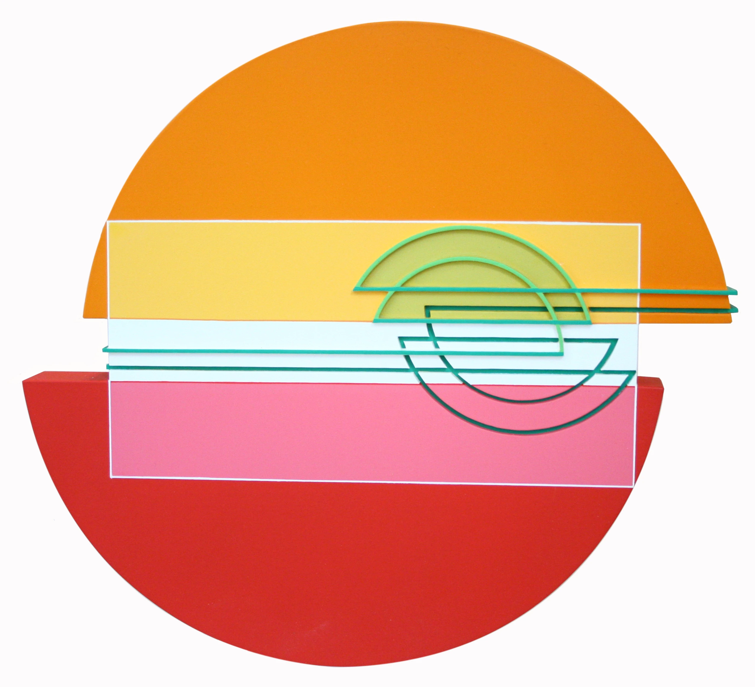 Relief Ligne Descriptive Vert Acrylique Sur Pvc 32x30 2010 Jpg