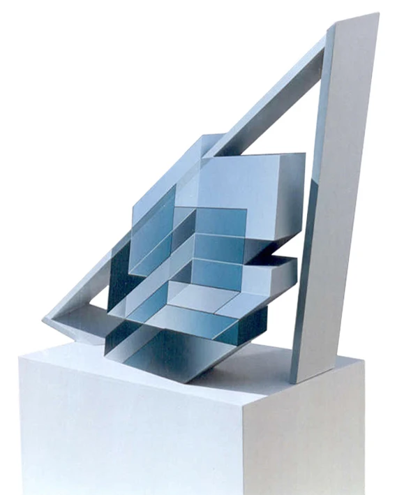 Volume Descriptif Blanc Gris 77x50x22 Cm Acrylique Sur Toile Sur Bois Paris 1993