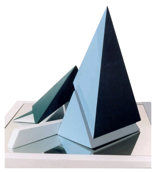 Volumes Triangulaires 50x40x30cm Acier Peint Paris 1997